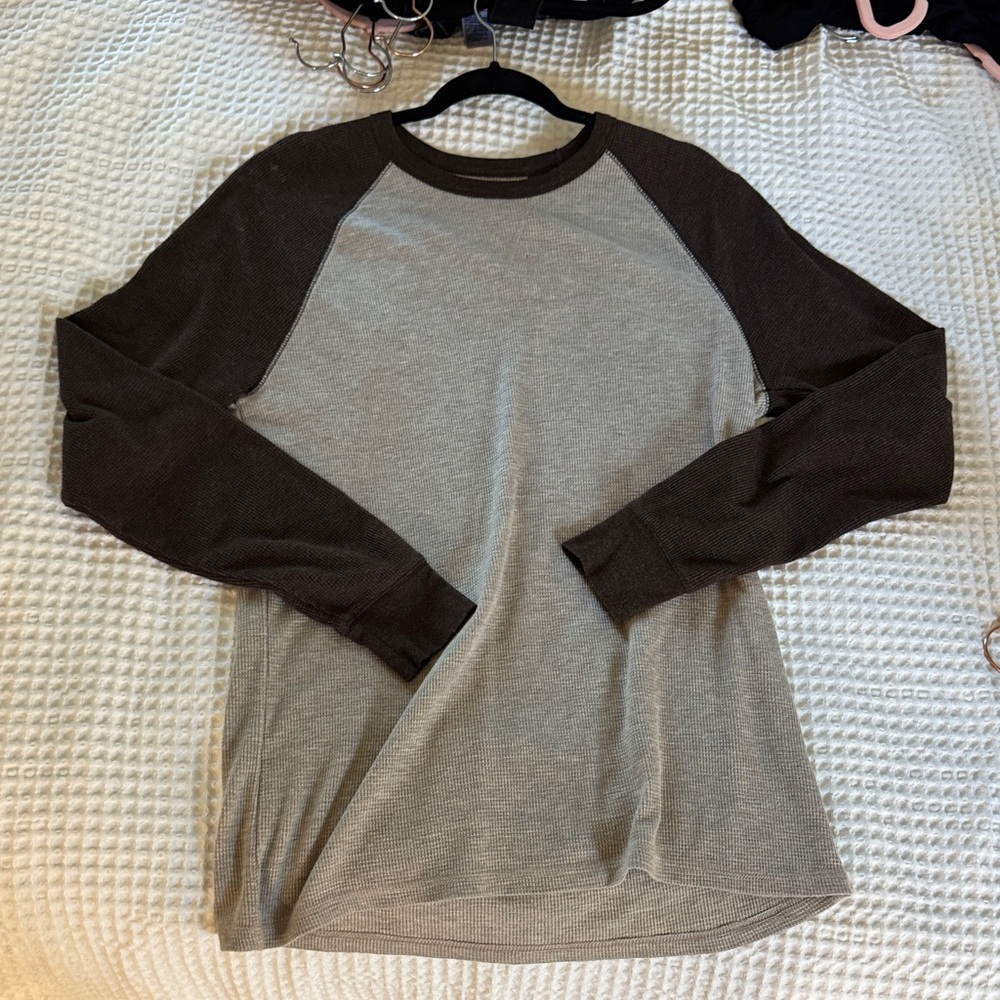 Men's brown and cream Raglan Shirt size M Tall